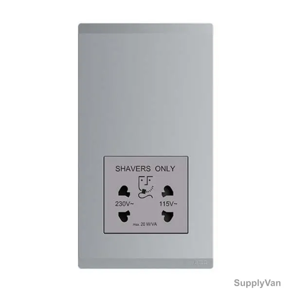 Abb Shaver Socket, BL401-G, Inora, 115-230V, Classic Grey