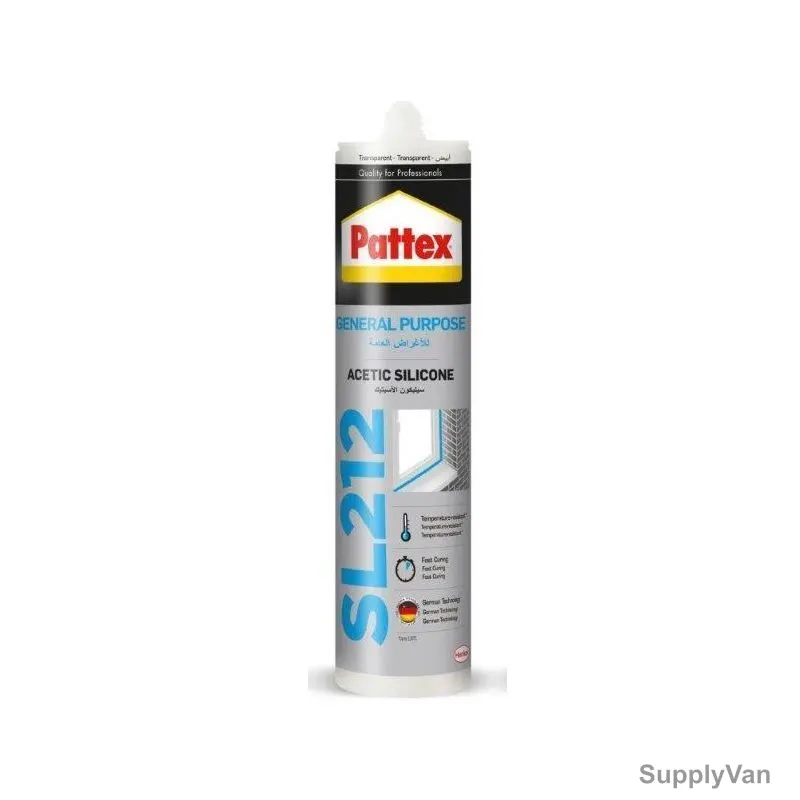 Pattex General Purpose Silicone Sealant, GP-SL212, Transparent, 280ML