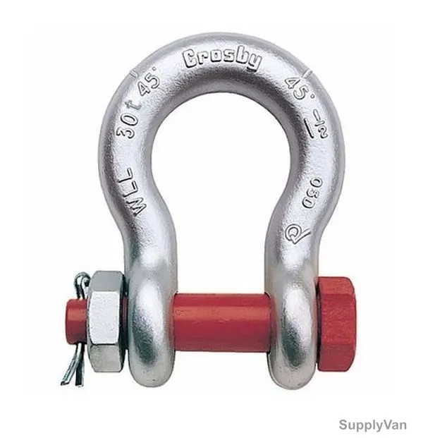 Crosby Bolt Type Shackle, 1021110, G-2140, 30 Ton