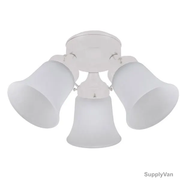 Hunter Flush Mount, 24316, 3 Light, 170MM, White