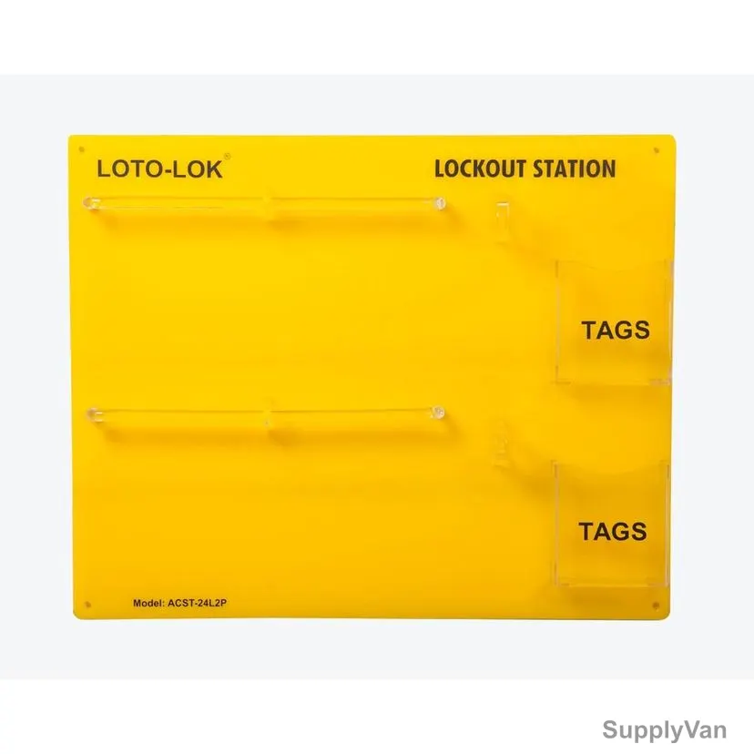 Loto-Lok Lockout Station, LS-ACST-24L2P-EB, 507 x 409MM, Yellow