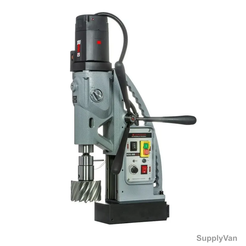 Euroboor Magnetic Drilling Machine, ECO.100S+/TD, 2050W, 220-240V, 100MM Cutting Dia