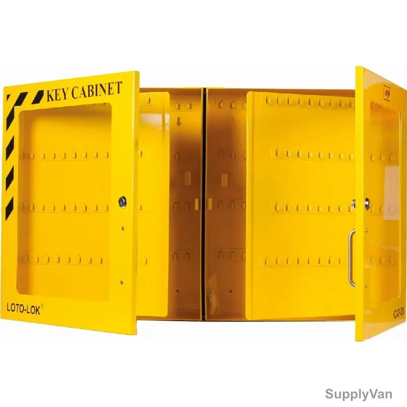 Loto-Lok Key Cabinet, KC-CF-320, Steel, 320 Keys, Yellow