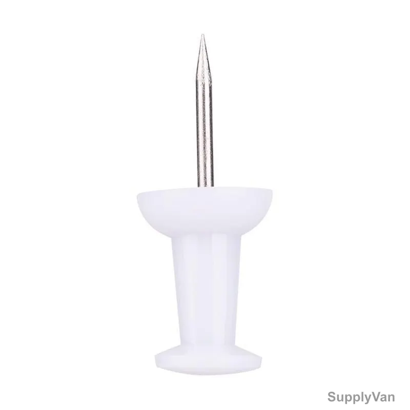 Deli Push Pin, E0021, 10MM, White, PK35
