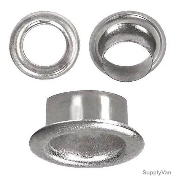 Eyelet Ring, Metal, 4MM Hole Dia x 10MM Outer Dia, Silver, 100 Pcs/Pack