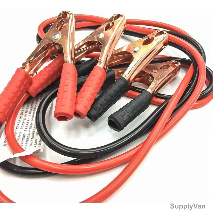 Car Battery Booster Cable, Copper/PVC, 12V, 2.3 Mtrs Cable Length, 500A, Black/Red