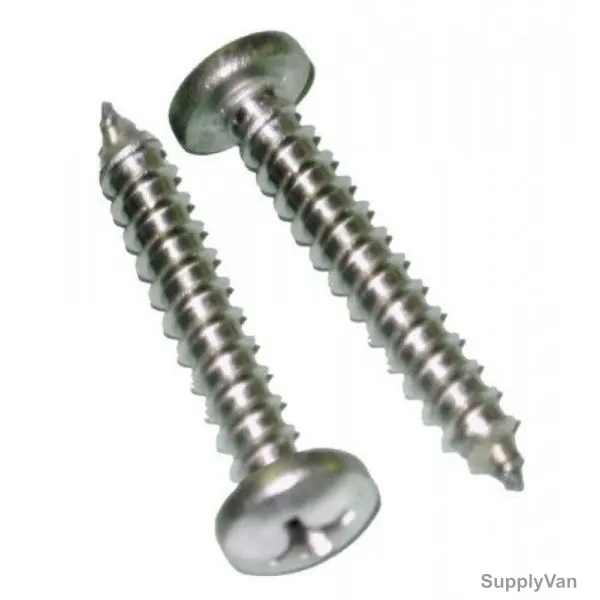 Patta Self Tapping Screw, STSPANNKL, Nickel Plated, M6 x 1-1/2 Inch, PK1000