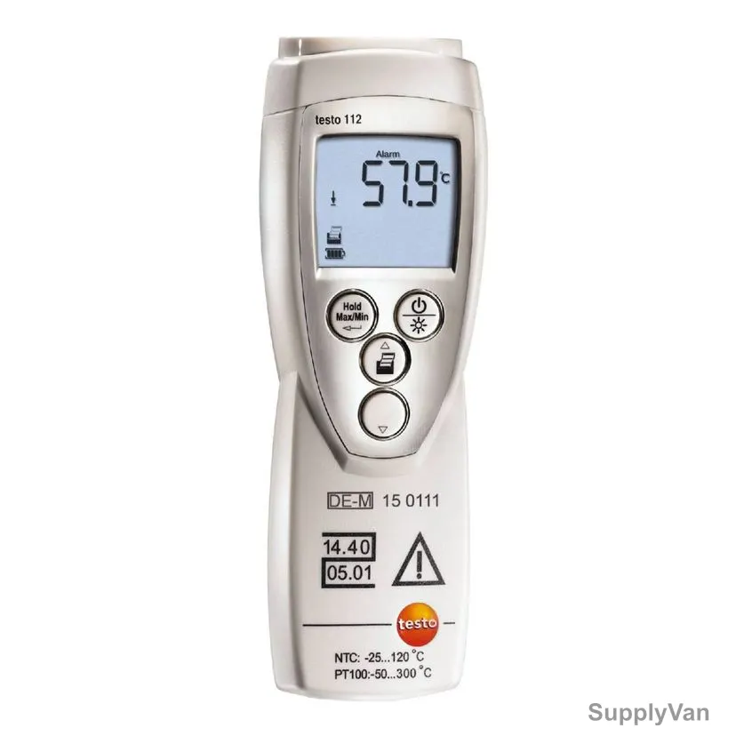 Testo Temperature Digital Thermometer, 0560-1128, 112 Series, -50 to +300 Deg.C