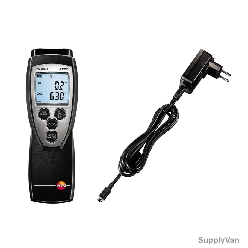 Testo CO and CO2 Ambient Measurement Meter, 315-3, -10 to 60 Deg.C, 100-1000 PPM