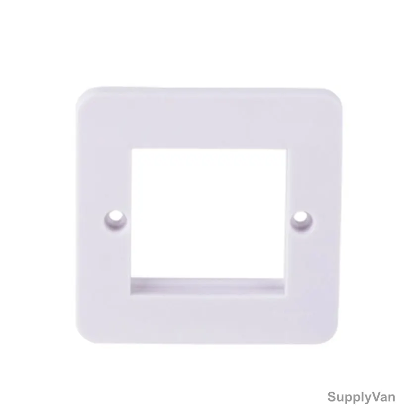 Schneider Electric Moulded Euro Front Plate, GGBL8060, Lisse, 1 Gang, 2 Module, White