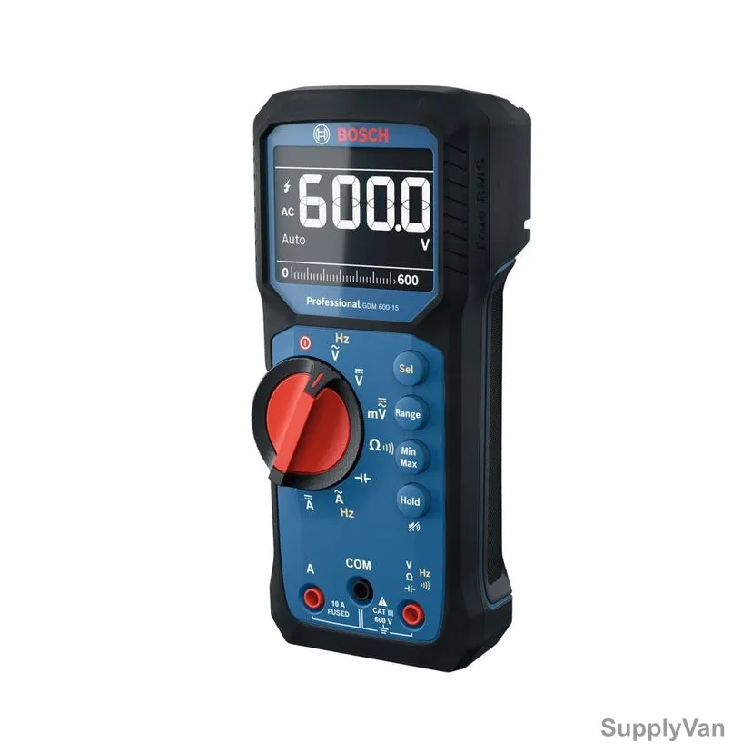 Bosch Professional Digital Multimeter, GDM-600-15, IP65, 600VAC/DC, 10A