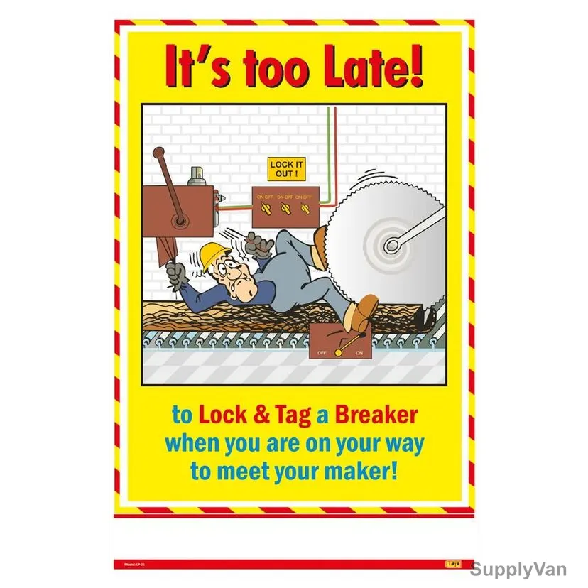 Loto-Lok Lockout Tagout Poster, LP-05, Vinyl, Vertical, 600 x 450MM