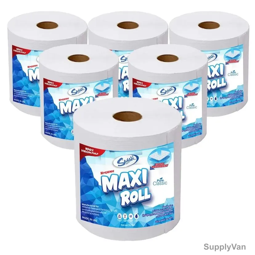 Swish Kitchen Paper Towel Tissue Roll, Embossed, 2 Ply, 900GM, 6 Pcs/Pack