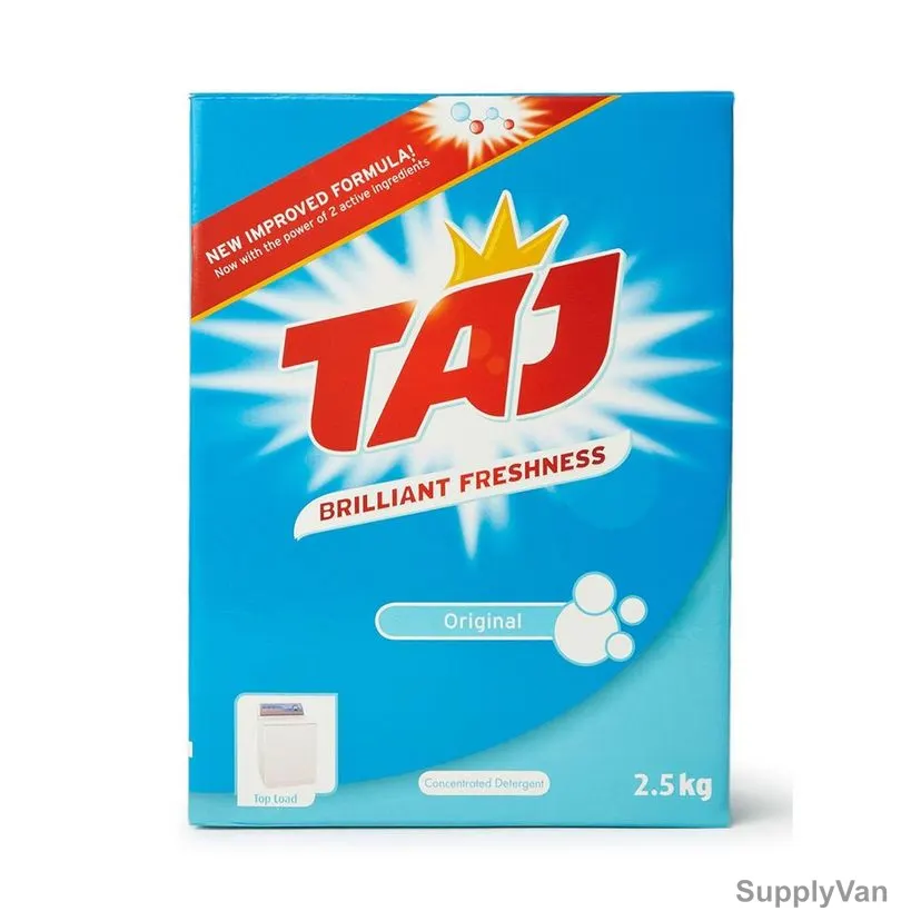 Taj Original Concentrated Detergent Powder, 2.5 Kg, 6 Pcs/Pack