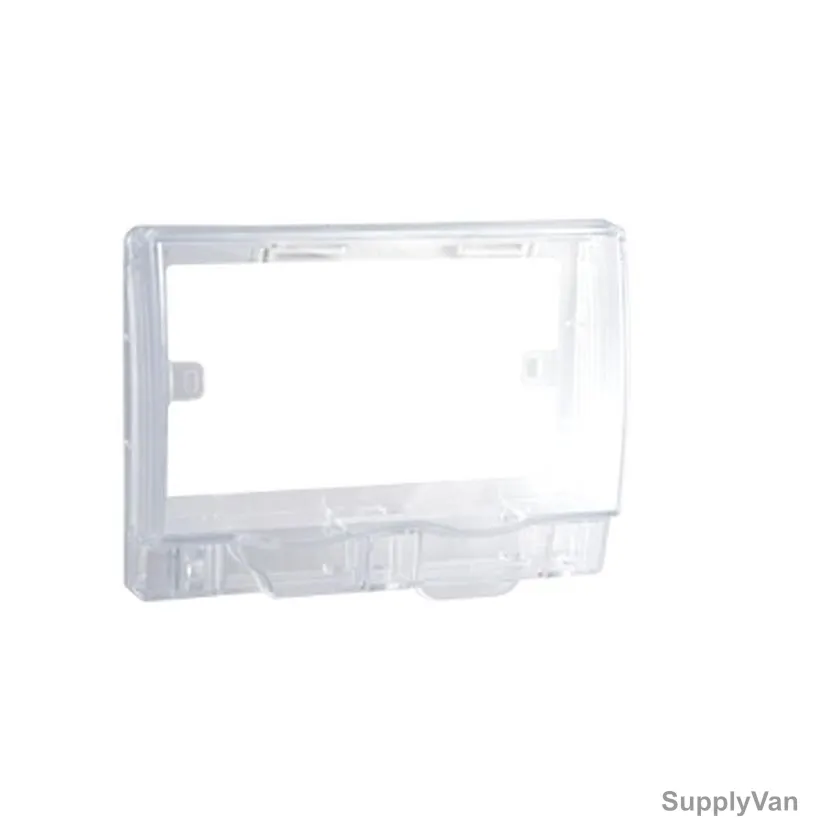 Schneider Electric Twin Gang Socket Cover, ET223R-TR, 2 Gang, Transparent