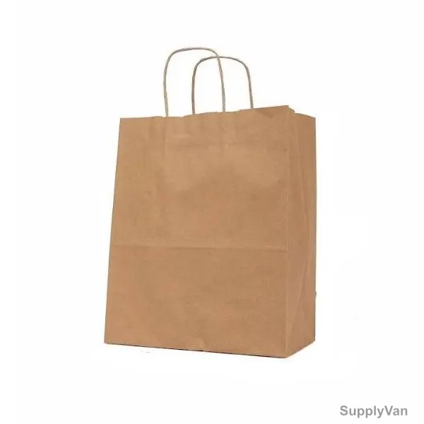 The Paperpack Paper Bag With Twisted Handle, 29CM Length x 15CM Width x 29CM Height, Brown, 50 Pcs/Pack