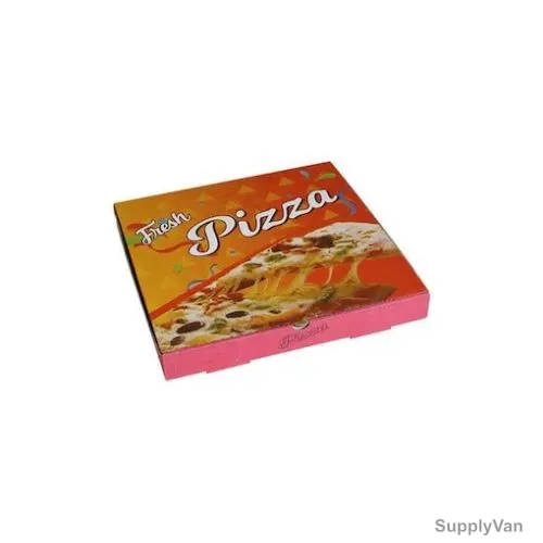Khaleej Pack Pizza Box, PIZ-3333L, Cardboard Paper, L, 33CM Length x 33CM Width, Multicolor, 50 Pcs/Pack