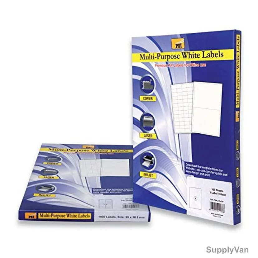 PSI Multipurpose Label, PSML99X381, 99 x 38.1MM, White, 100 Pcs/Pack
