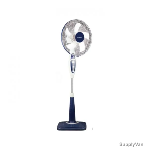 Olsenmark Stand Fan, OMF1724, 5 Blades, 16 Inch, 64W, Blue and White
