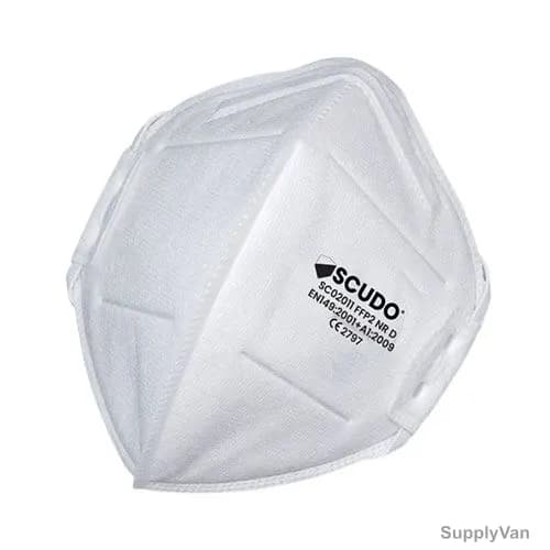 Scudo FFP 2 High Filtration Respiratory Mask, SC02011, White, 10 Pcs/Pack