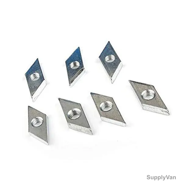Extrusion Diamond Nut, 40 Series, Iron, M6, PK50