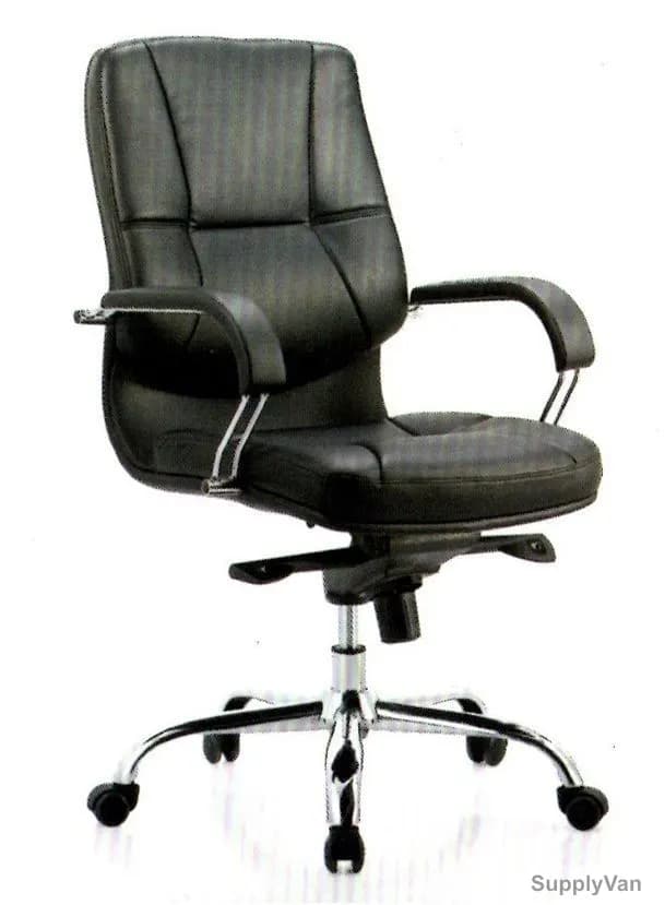 Avon Furniture Executive Office Chair, AVM-73BS, Medium Back, Adjustable Arm