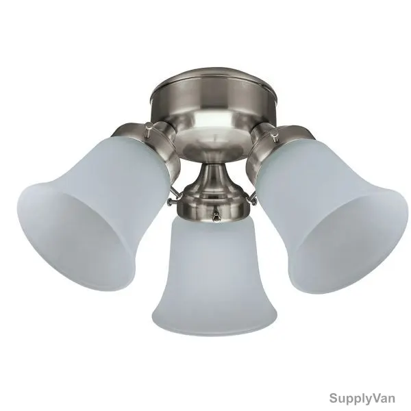 Hunter Flush Mount, 24318, 3 Light, 170MM, Brushed Nickel
