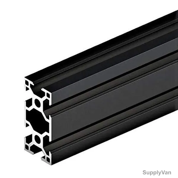 Extrusion T-Slot Profile, 30 Series, Aluminium, 1220 x 60MM, Black