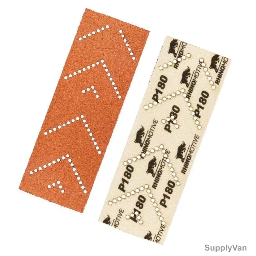 Rhinomotive Extreme+ Sandpaper Sheet, R1523, 70MM x 198MM, P180, Orange, 55 Pcs/Box