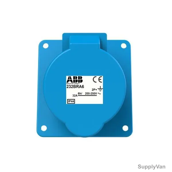 ABB Pin and Sleeve Connector, 232BRA6, 3 Pole, 32A, Blue
