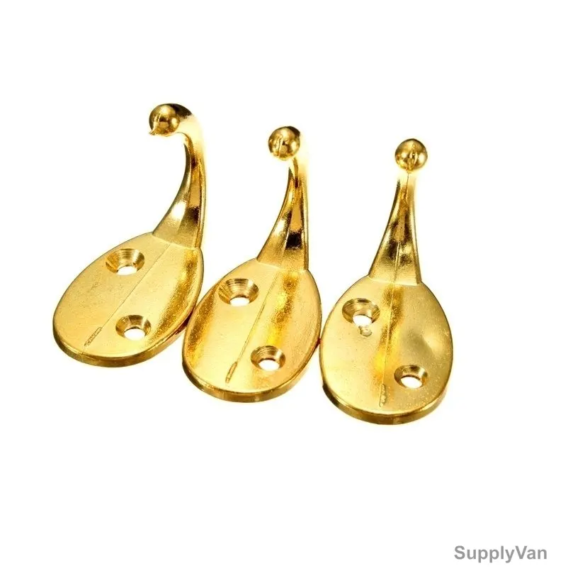 Double BP Coat Hook, Metal, Gold