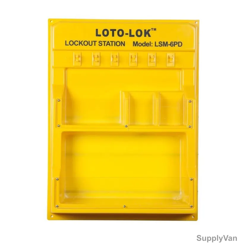 Loto-Lok Lockout Station, LSM-6PD, 600 x 450MM, Yellow
