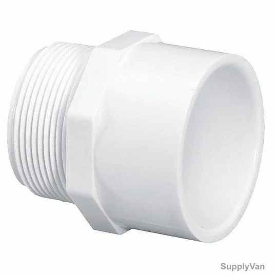 Gf High Pressure Male Adaptor, PVC, 1-1/2 Inch