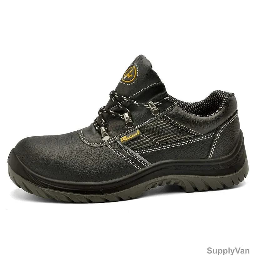 Safetoe Low Ankle Shoes, L-7222, Best Run, S3 SRC, Leather, Size42, Black