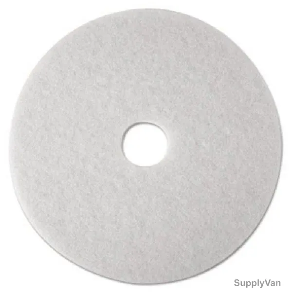 Norton Super Gloss Floor Pad, 66261054205, 13 Inch, White, 5 Pcs/Pack