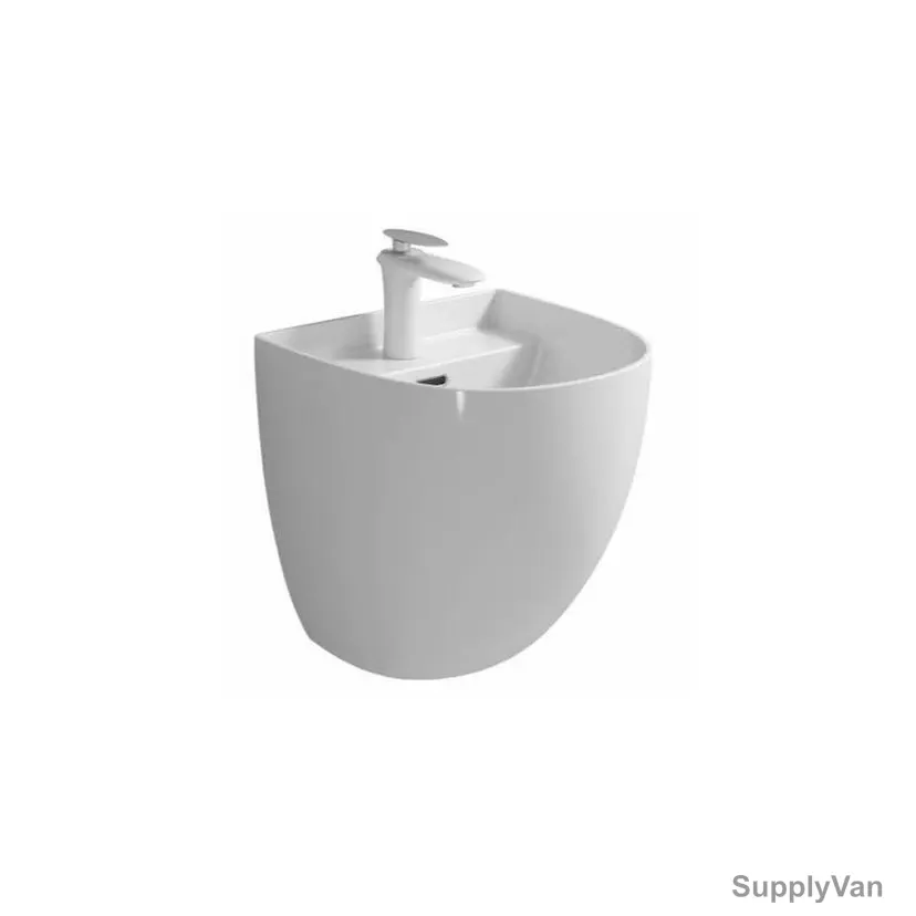 Sonet Wall Hung Basin, R7058, Arc, Ceramic, 42CM Height x 42CM Width x 40CM Length, White