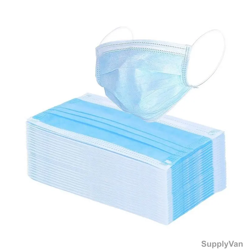 Dispoable Face Mask, IOP, 3 Ply, Blue, 50 Pcs/Pack