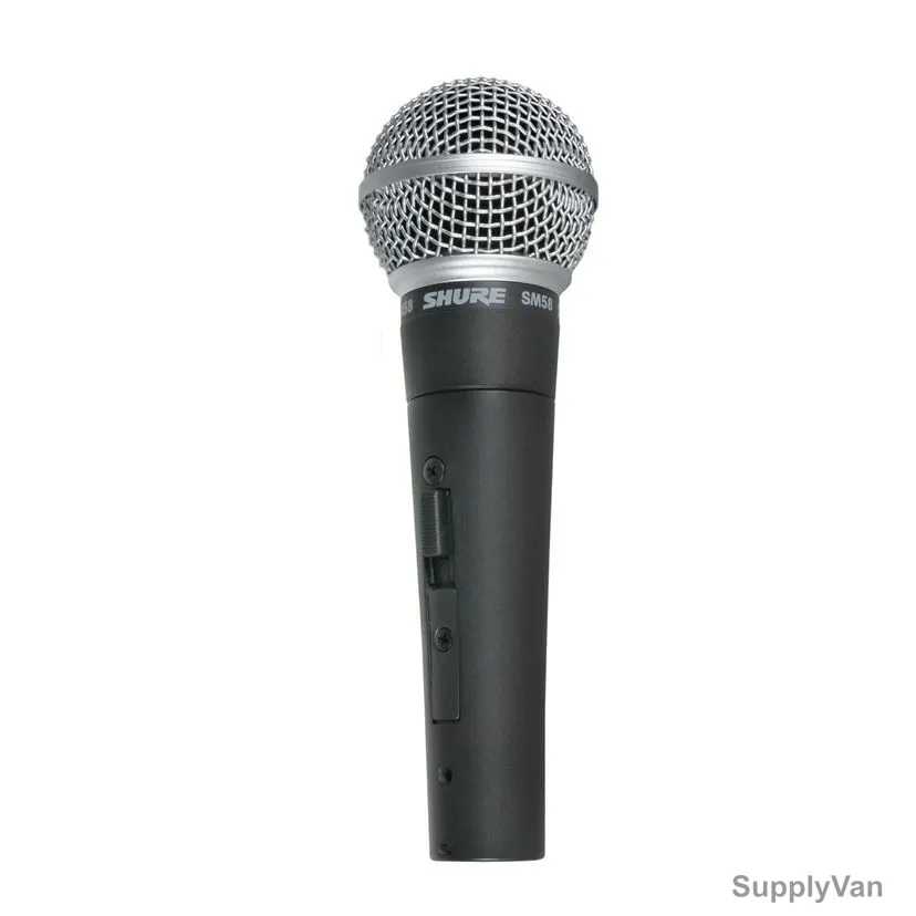 Shure Dynamic Cardioid Vocal Microphone With On/Off Switch, SM58SE, 50Hz to 15KHz, Black/Grey