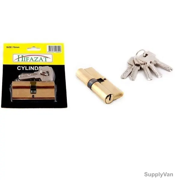Hifazat Top Security Cylinder, SH-LK-HBPC70, Brass Plated, 70MM, Gold