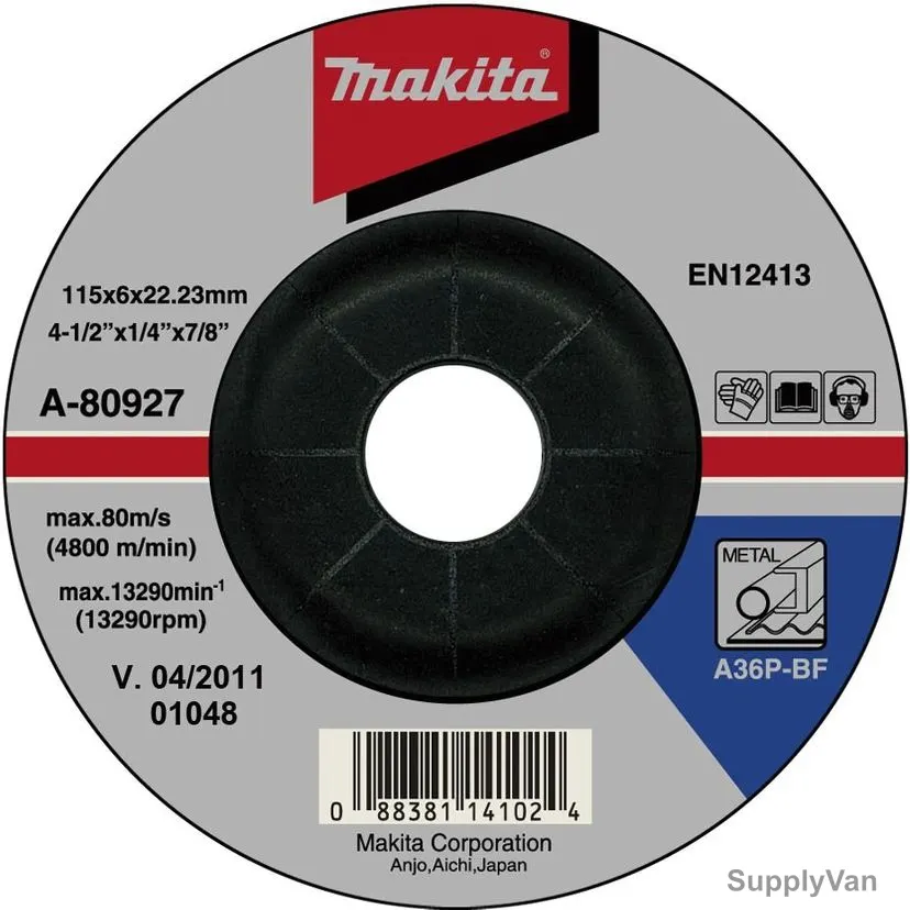 Makita Grinding Wheel, A-80933, A36P, 125mm