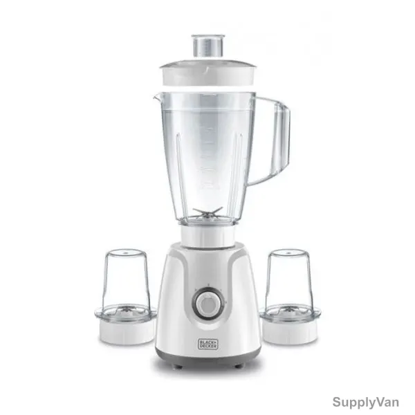 Black and Decker Blender W/ Grinder and Chopper Mill, BX4000-B5, 400W, 1.5L, White