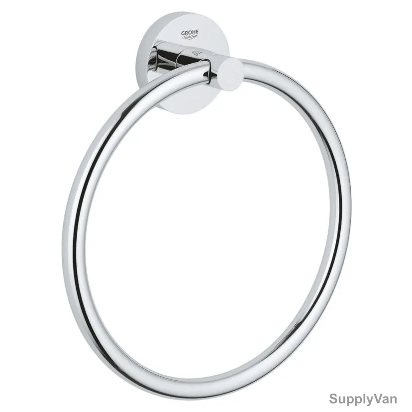 Grohe Wall Mounted Towel Ring, 40365001, Metal, 108CM Dia x 201CM Height, Chrome