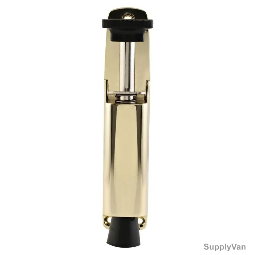 ACS Heavy Foot Door Stopper, M-131-BP, Zinc, Gold