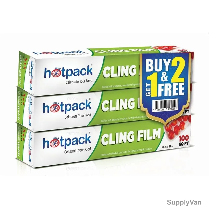 Hotpack Cling Film, SPLCF100HPX8, 100 Sq.Ft, 2+1 Free