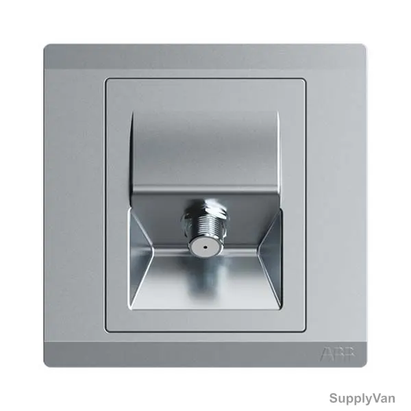 Abb F Type Sat Socket Outlet, BL308-G, lnora, 1 Gang, Classic Grey