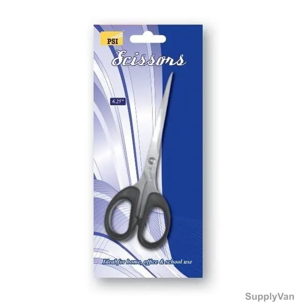 PSI Scissor, PSSES6016, 6.25 Inch, Black and Silver