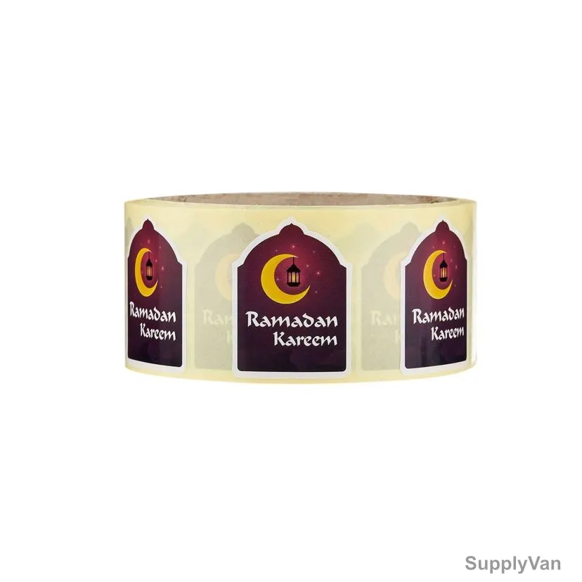 Hotpack Ramadan Kareem Sticker Roll, 09ST40X30RAMADAN, 30MM Length x 40MM Width, 250 Pcs/Roll