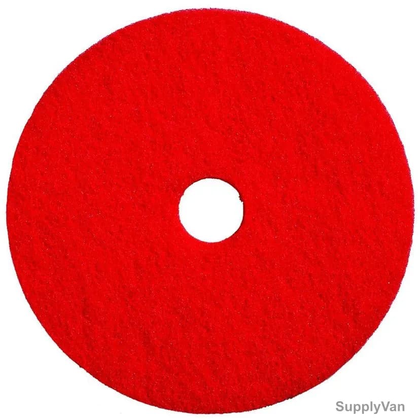 Norton Buffer AO Fine Grit Floor Pad, 66261054273, 14 Inch, Red, 5 Pcs/Pack