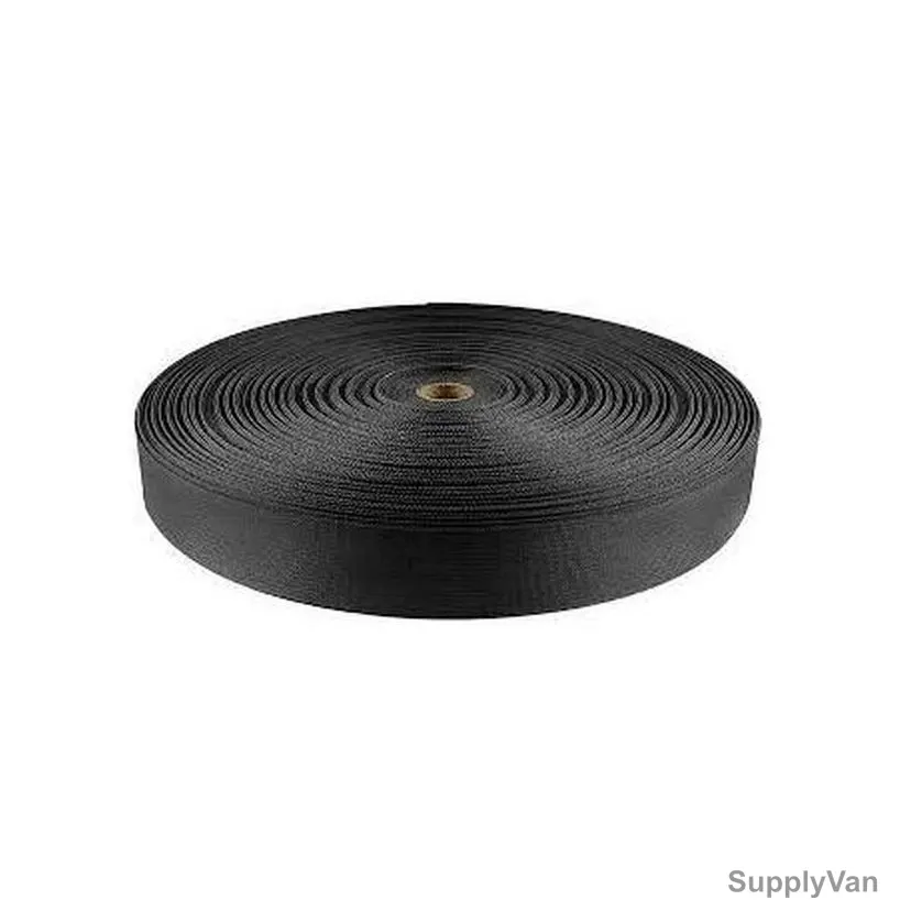 Webbing Tape, Nylon, 25MM Width x 100 Mtrs Length, Black